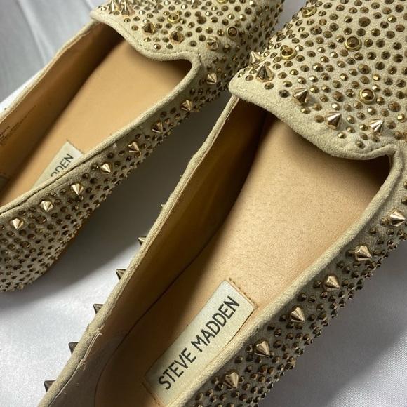 STEVE madden graanite studded slip on grunge ballet flat shoes size 6.5 - Picture 2 of 9
